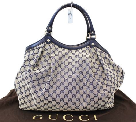 gucci navy bag|gucci canvas hobo bag.